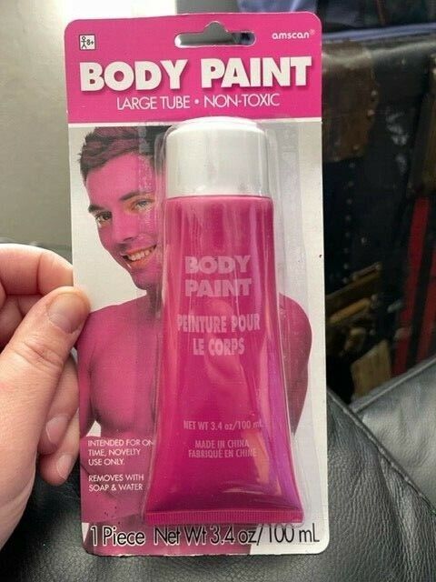Washable Costume Body Paint 3.4oz Pink New!