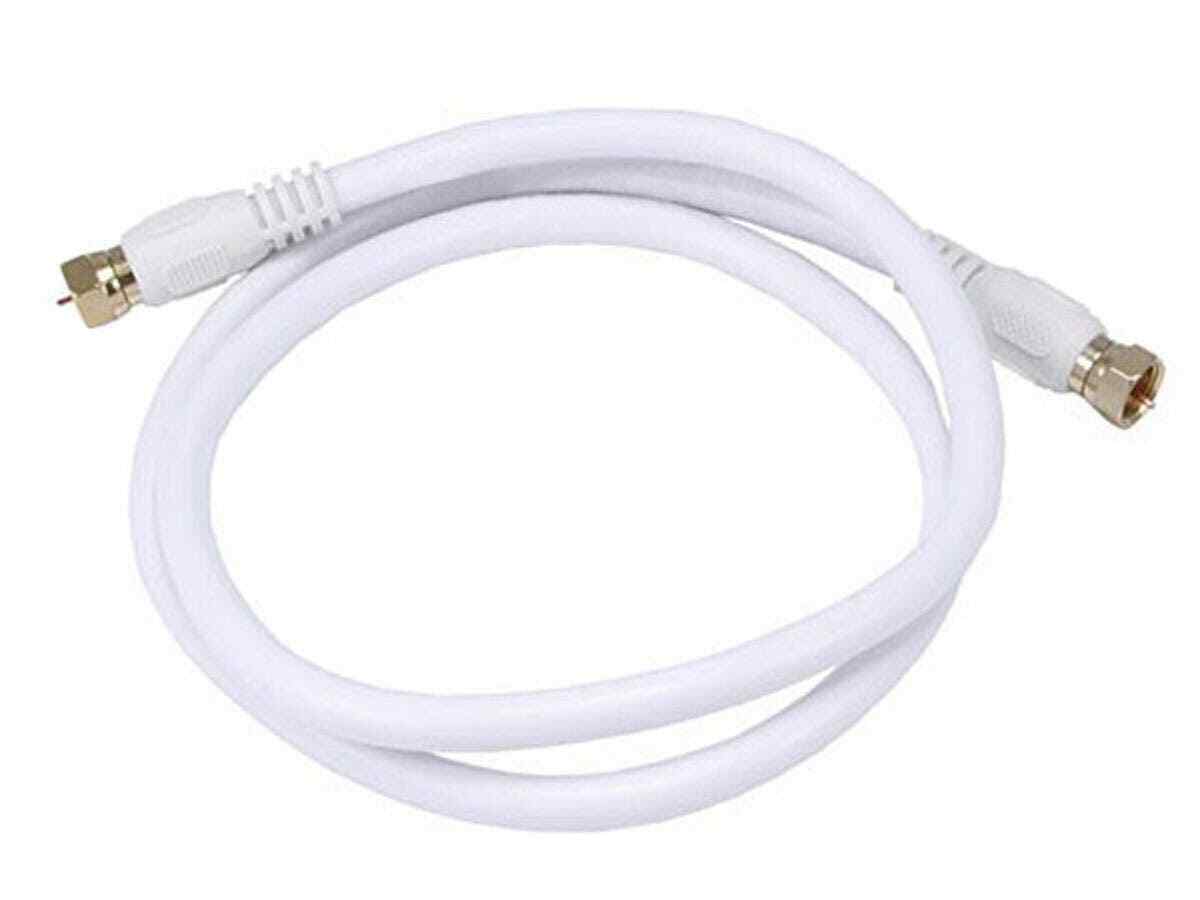 Monoprice 3ft Rg6 (18awg) 75ohm, Cl2 Coaxial Cable W/ F Type Connector - White