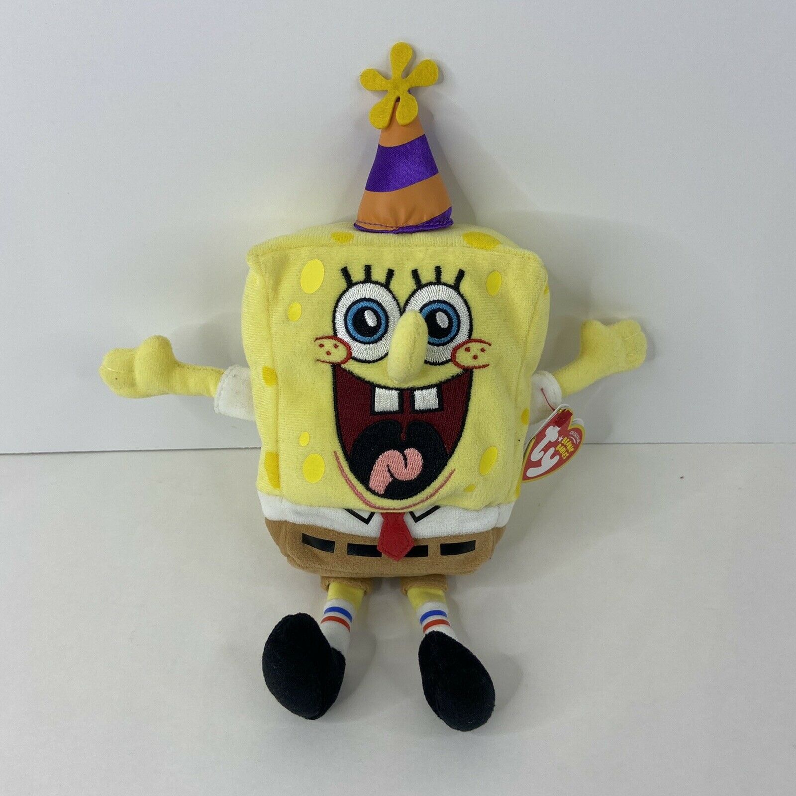 Ty Beanie Spongebob Birthday Squarepants Plush With Tag - Rare