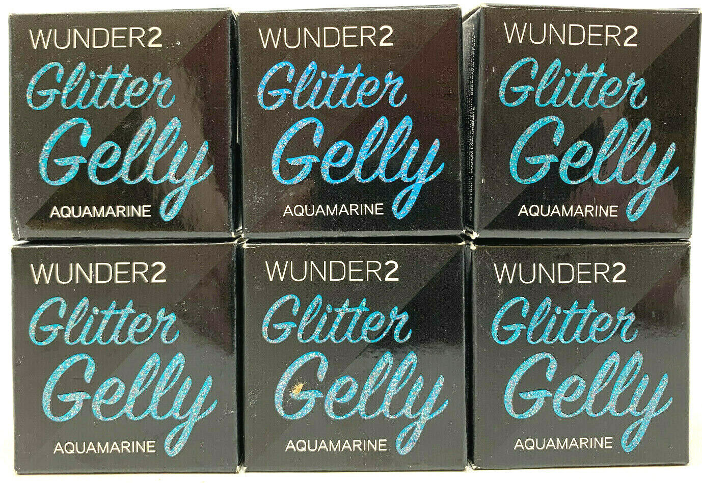 (6) Wunder2 Glitter Gelly Body Face Glitter New In Packaging Aquamarine