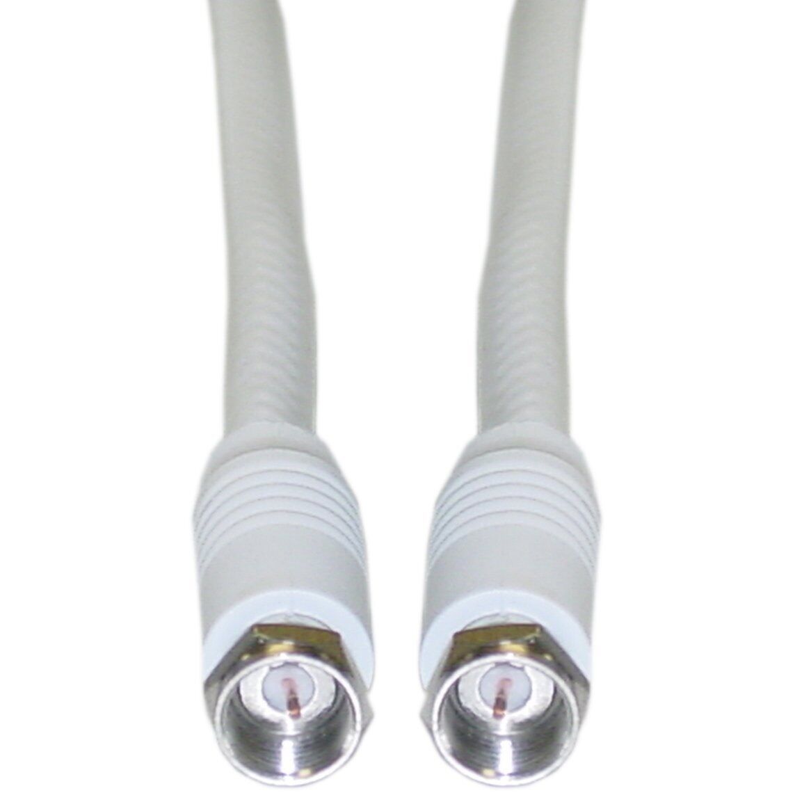 Gadko F-pin Rg6 Coaxial Cable, White, F-pin Male, Ul Rated, 25 Foot - New